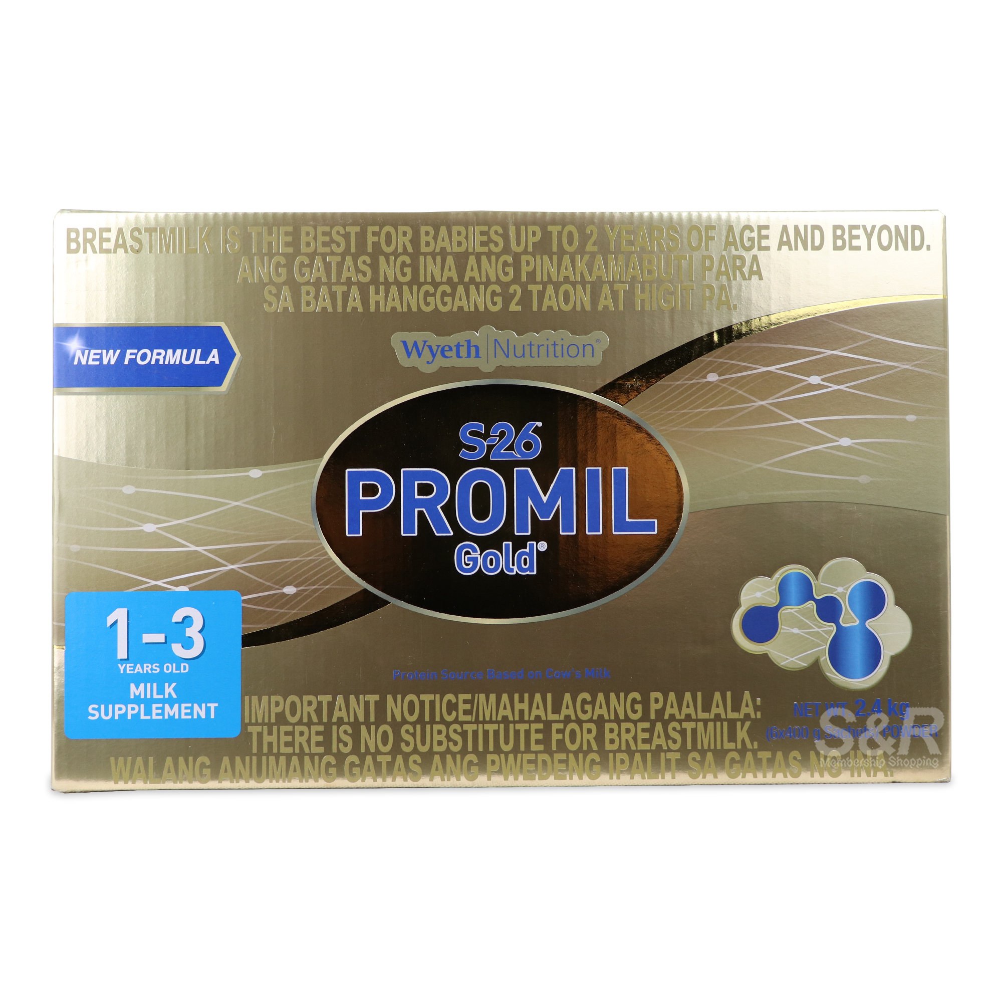 Wyeth Nutrition Promil Gold S-26 for 1-3 Years Old 2.4kg